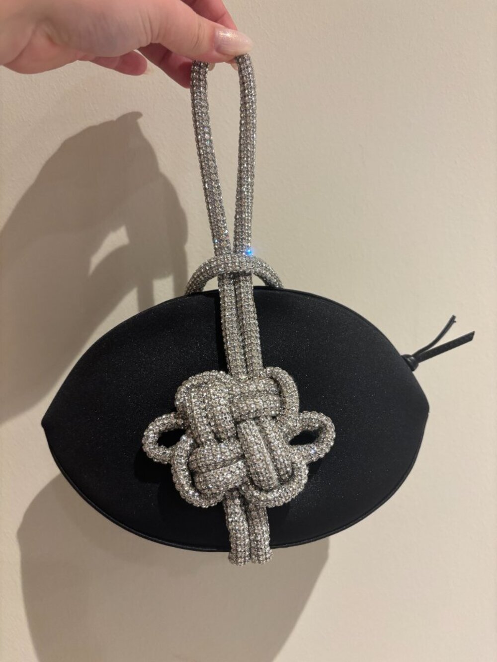 Kara Black Double Knot Clutch - Picture 4 of 5